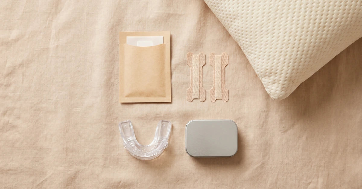 Comparison of different anti-snoring devices including mouth tape nasal strips and mouthpiece