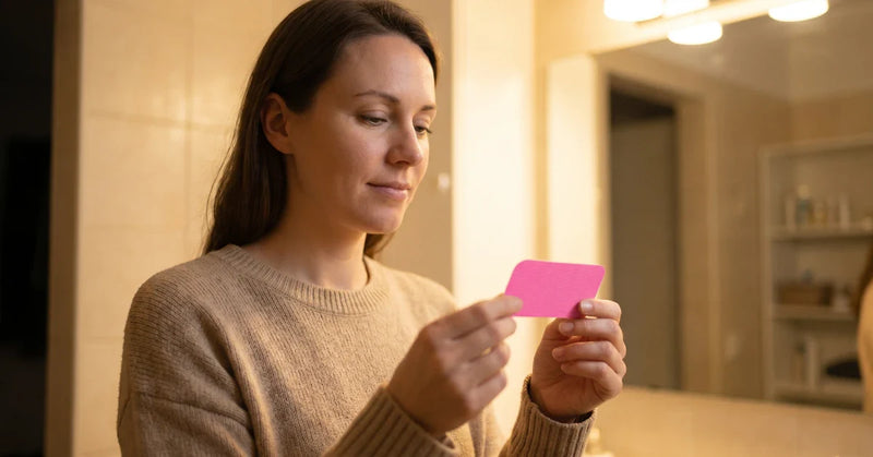 Person preparing to apply mouth tape for the first time