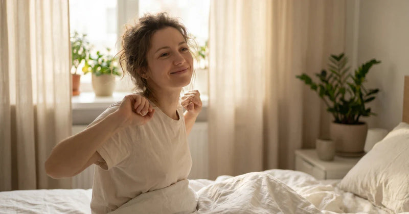 Person waking refreshed showing benefits of nasal breathing during sleep