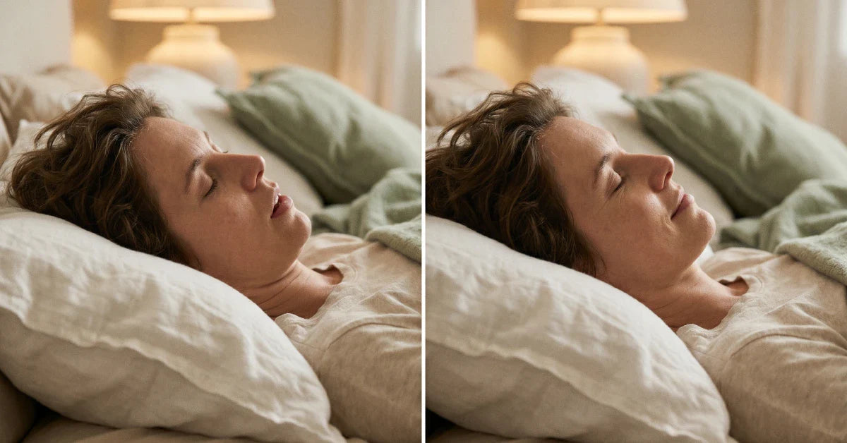 Comparison of mouth breathing versus nasal breathing during sleep